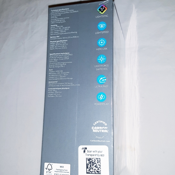 Logitech G502 X Plus Hero Superlight Speed Wireless Gaming Mouse - Picture 8 of 12